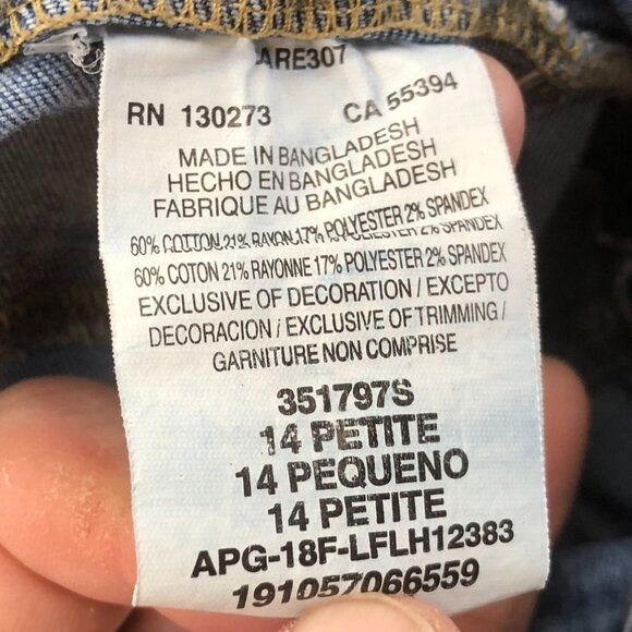 Lee Womens Jeans Size 14P Blue Denim Slim Fit Sculpting Stretch Straight Leg - Picture 4 of 12